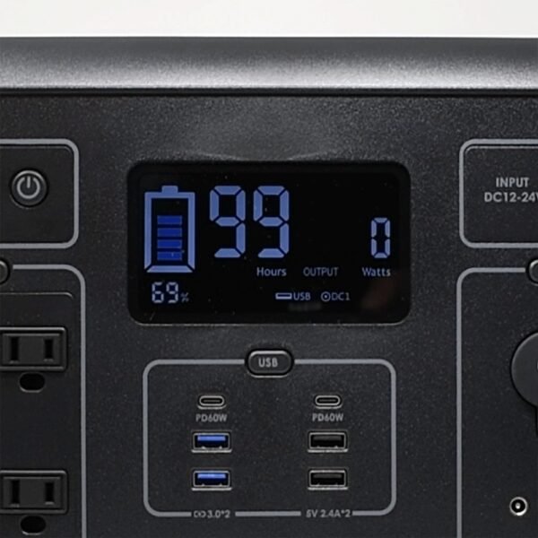 Massimo 2000W Portable Power Station | High-Capacity, Pure Sine Wave Backup Power Solution