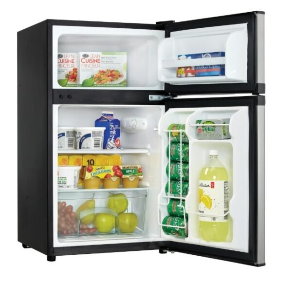 Danby Designer 3.1 cu ft 2-Door Compact Refrigerator – Spotless Steel, Energy Star Compliant