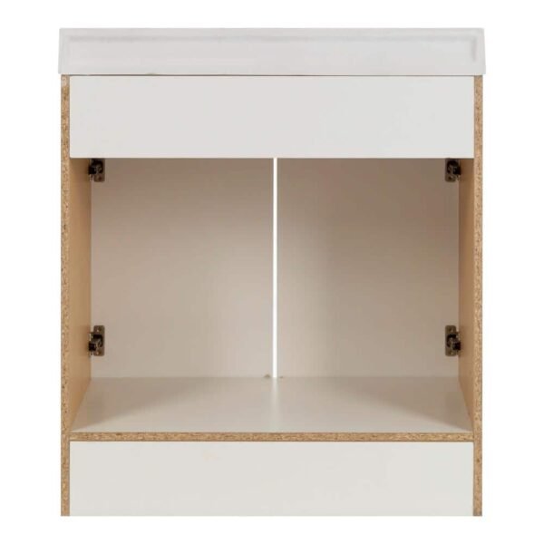 31 in. Single Sink White Bath Vanity with White Cultured Marble Top (Assembled)